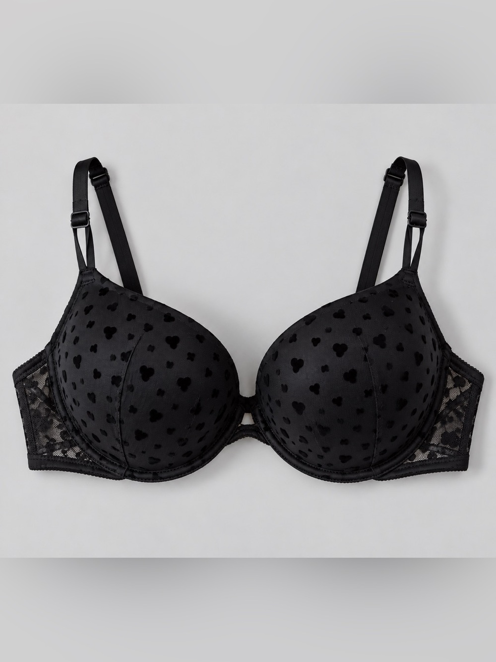Victorias Secret Noir Plunge Push Up Bra Size 36 Hearts Black Romantic Coquette